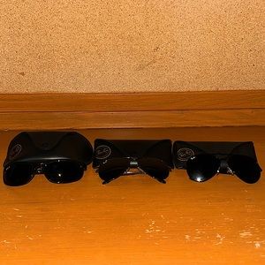 3 PAIRS OF RAY BAN SUNGLASSES